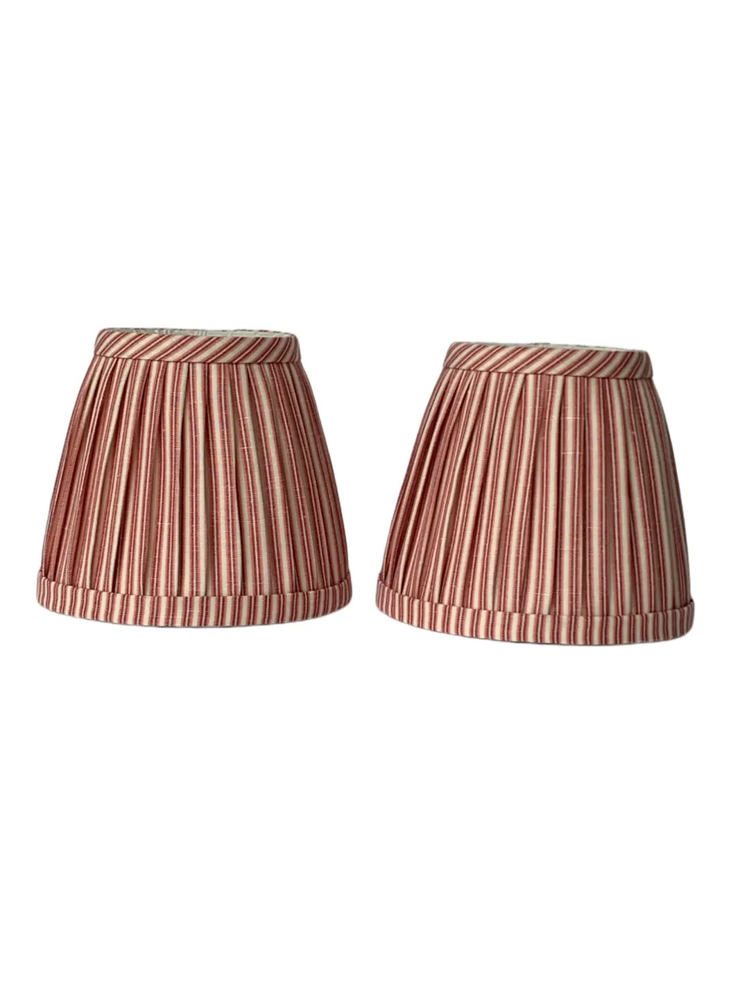 SOLD INDIVIDUALLY- Colefax and Fowler Pink Stripe Pleated Lampshade - Custom Made - Etsy | Etsy (US)