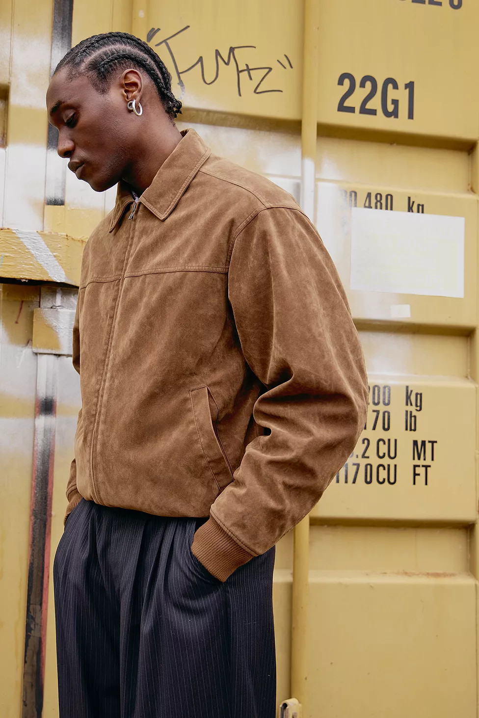 BDG Tan Eric Faux Suede Jacket | Urban Outfitters UK