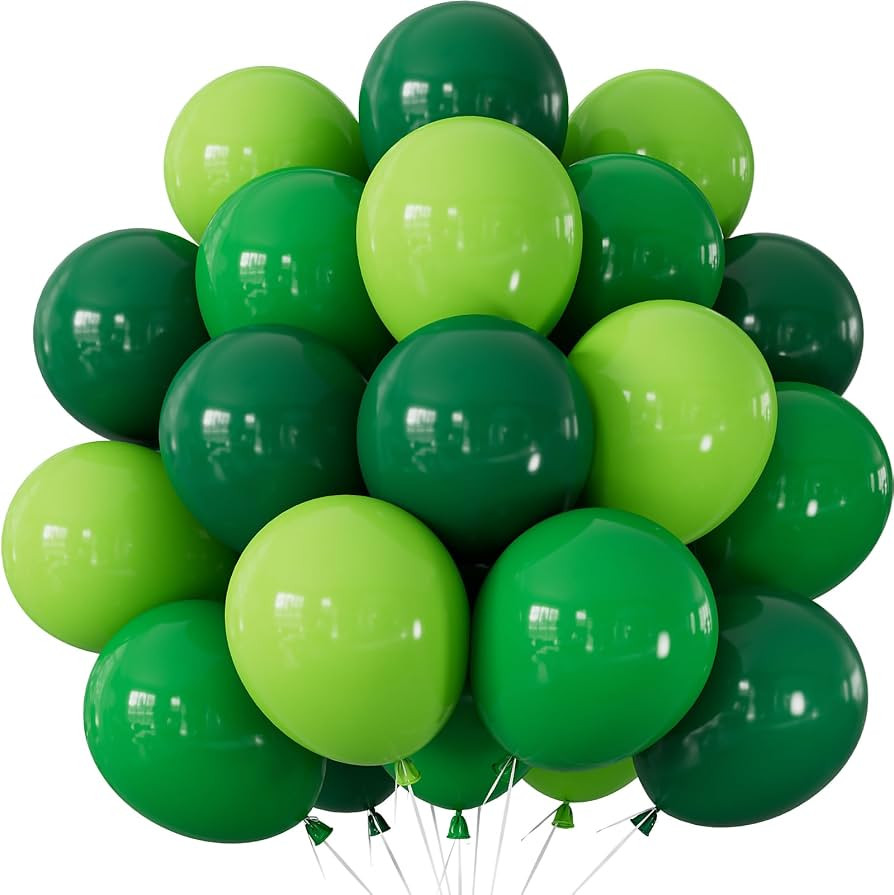 Green Balloons, 50 Pcs Dark & Lime Green Balloons for Party Decor     Green Balloons 12 Inch, Lat... | Amazon (US)