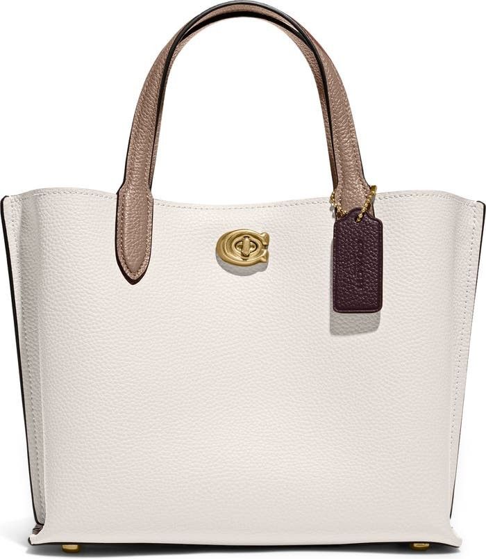 COACH Willow Leather Tote White Bag Bags Fall Outfits 2022 Budget Fashion | Nordstrom