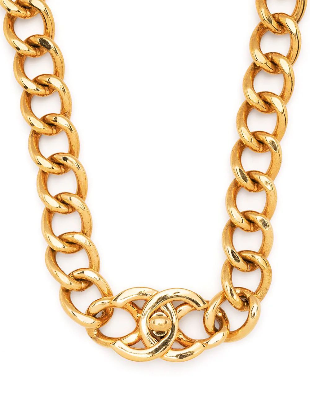 CHANEL Pre-Owned 1996 CC turn-lock Chain Necklace - Farfetch | Farfetch Global