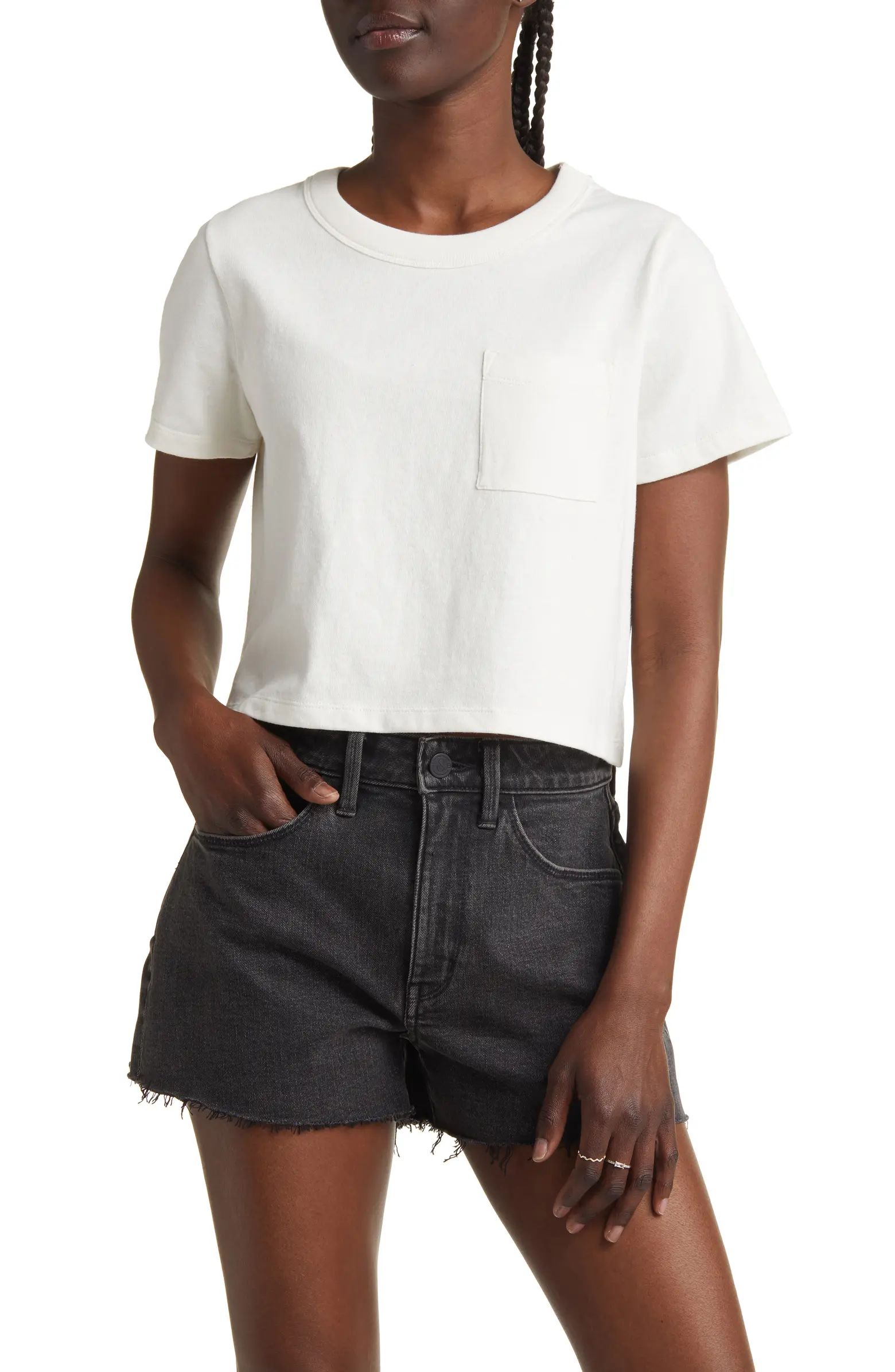 Organic Cotton Supercrop Pocket T-Shirt | Nordstrom