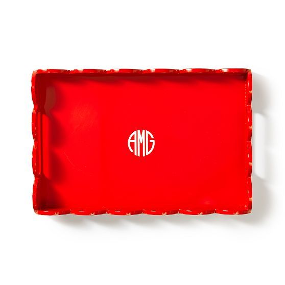Scalloped Lacquer Serving Tray | Mark and Graham