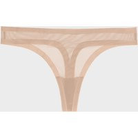 EBY Women's Champagne Sheer Thong Panties, Seamless | Size: Large | EBY (US)