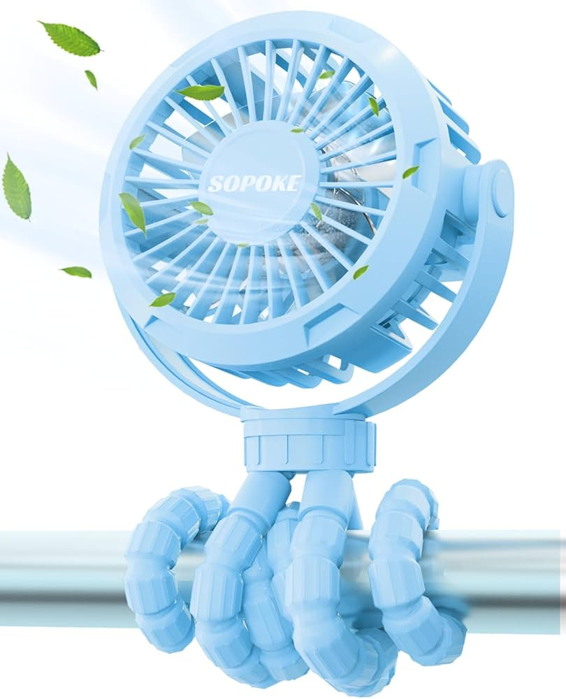 Mini Portable Baby Stroller Fan,3 Speed Personal Handheld Fan,Battery Operated Rechargeable 360°... | Amazon (US)