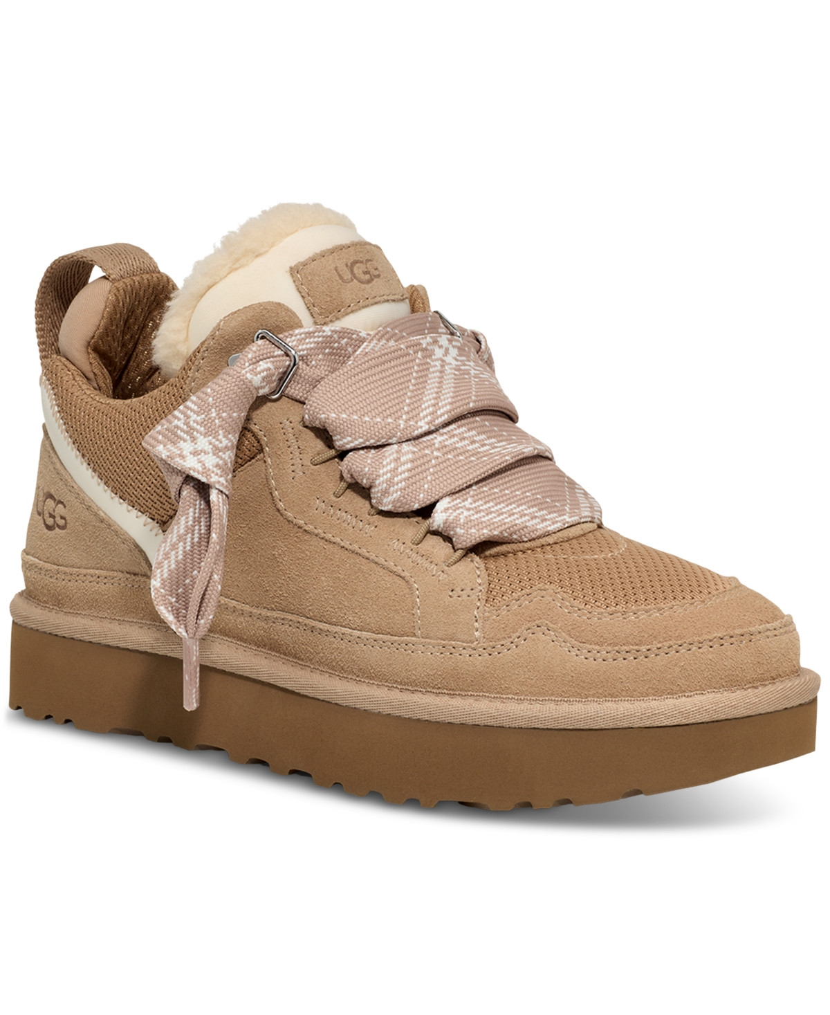 Ugg Women's Lowmel Lace-Up Sneaker Booties - Sand | Macy's