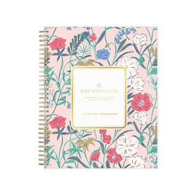 2021 Planner Frosted 8" x 10" Daily/Monthly Wirebound - Wild Flowers - Day Designer | Target