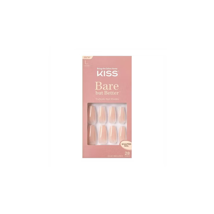 KISS Bare But Better TruNude Fake Nails - Nude Drama - 28ct | Target