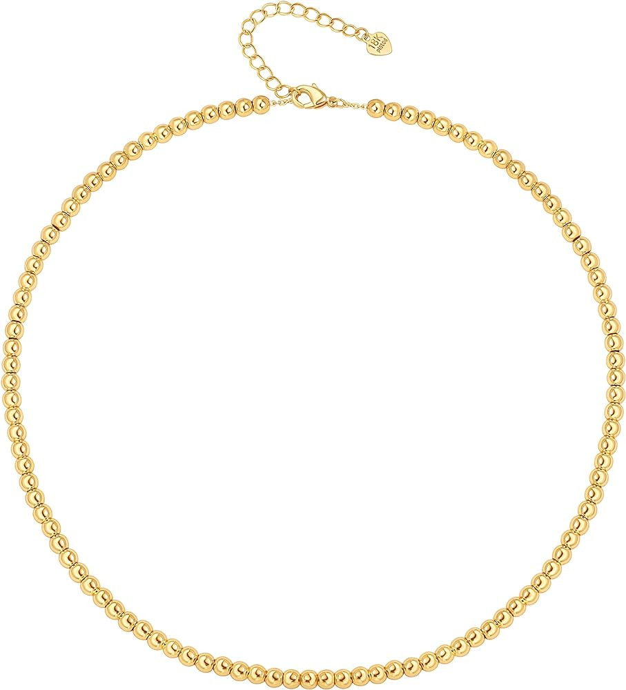 Aobei Pearl 18K Gold Paperclip Chain Satellite Chain Biwa Pearl Necklace for Women | Amazon (US)