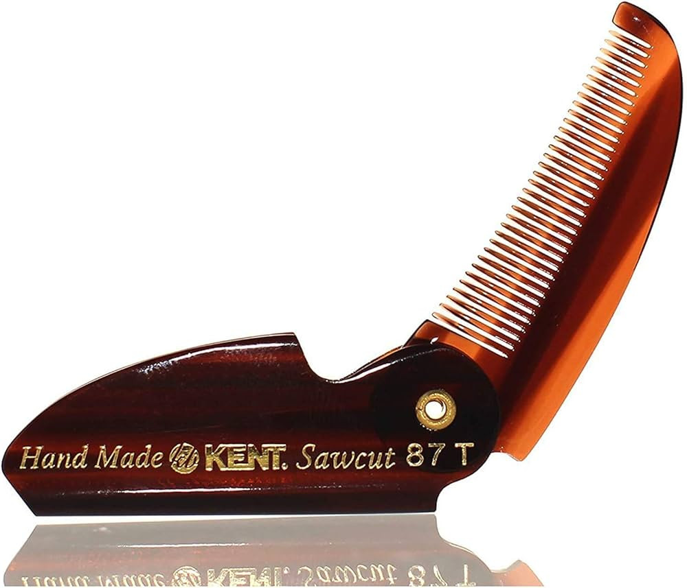 Kent 87T Handmade Folding Pocket Comb for Men, Fine Tooth Hair Comb Straightener for Everyday Gro... | Amazon (US)