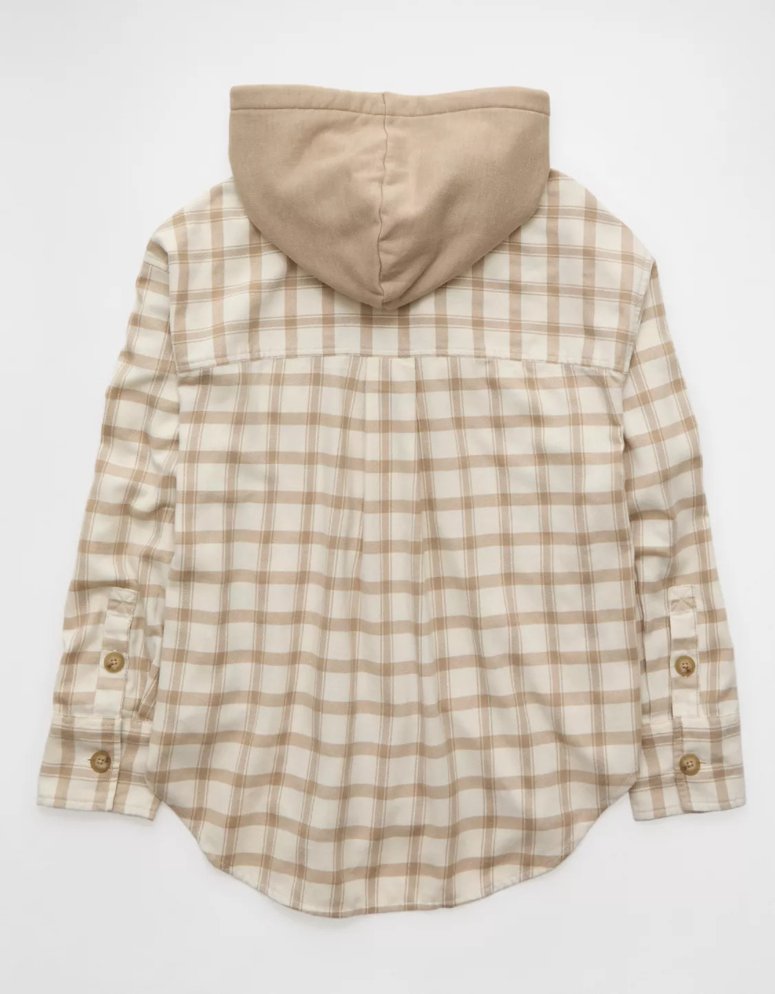 AE Plaid Hooded Button-Up Shirt | American Eagle Outfitters (US & CA)