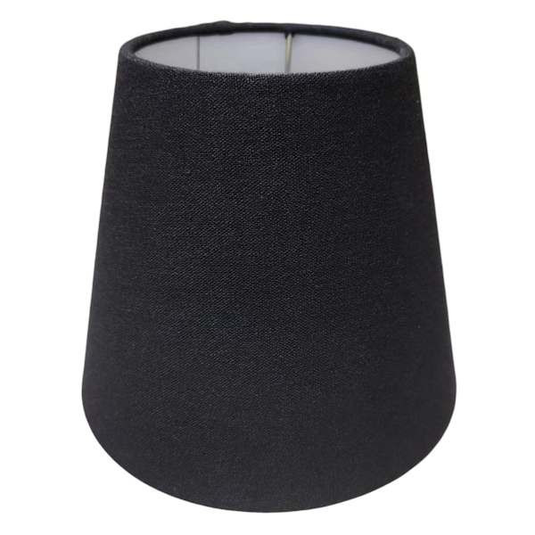 Black Tapered Extra Small Table Drum Shade, Polyester | At Home