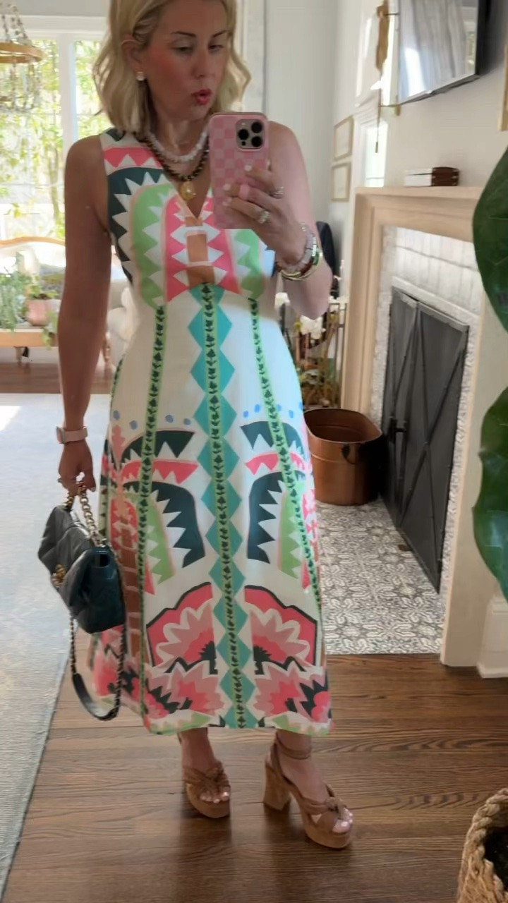 Racing out the door! It’s kickoff to fall at church, but it’s hot here. Love this spring to fall dress! I’m in xxs & 8 heels tts. 

* code Catherine30 for 30% off my necklace stack  today ￼￼

#LTKdayinmylife #LTKootd #LTKmomlife