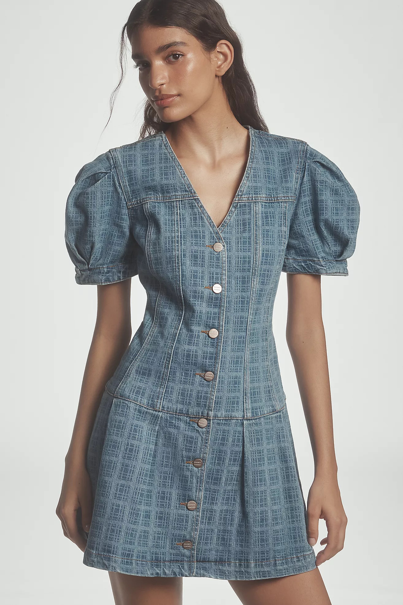 Damson Madder Adeline Puff-Sleeve Mini Dress | Anthropologie (US)