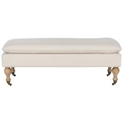 Safavieh Hampton Modern Creme Accent Bench 48-in x 18.1-in Lowes.com | Lowe's