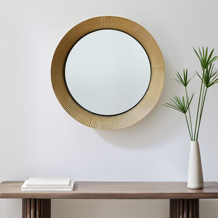 Fluted Wall Mirror - 30" | West Elm | West Elm (US)
