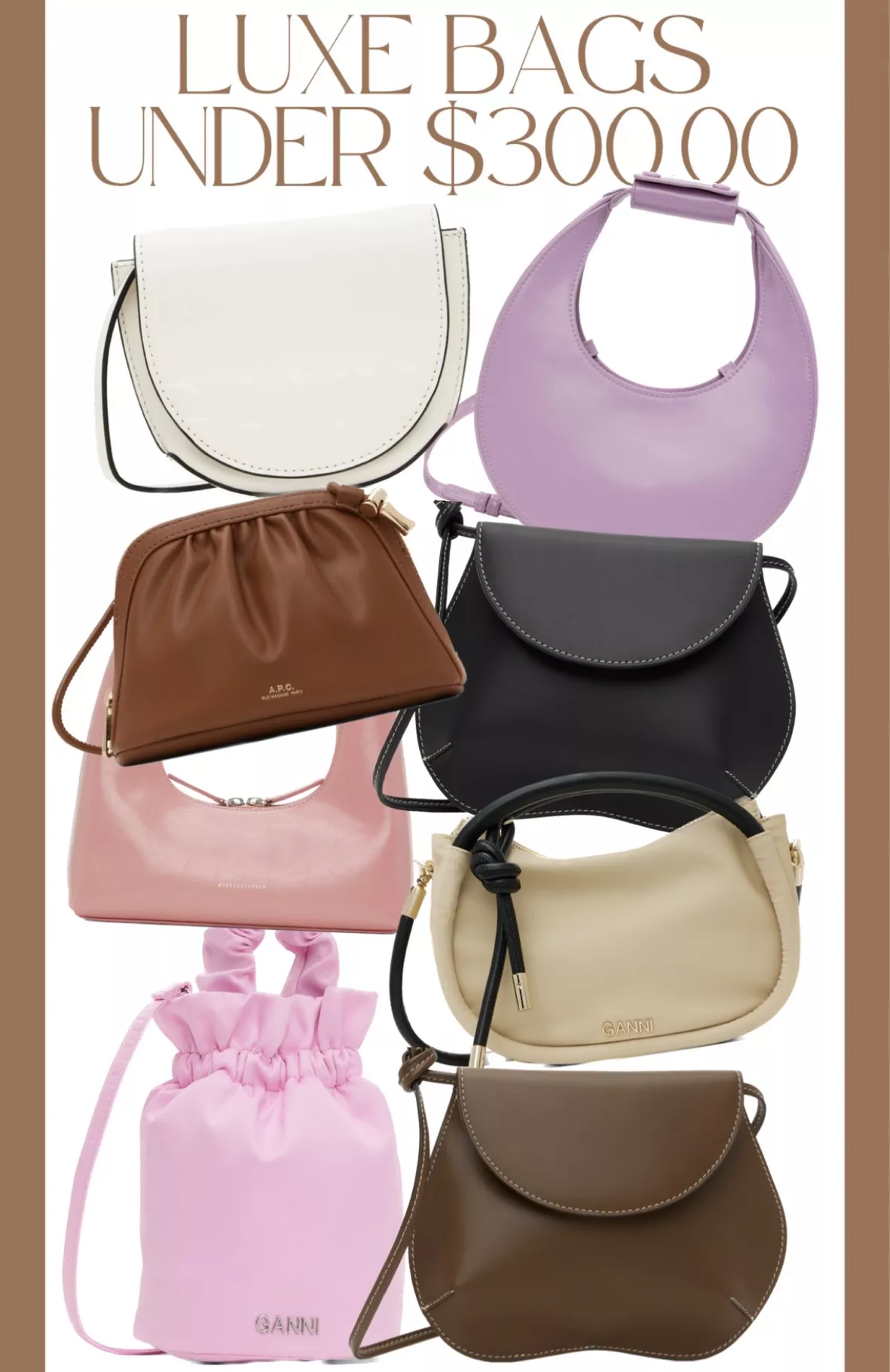 Marge Sherwood Pink Mini Crinkle Shoulder Bag for Women