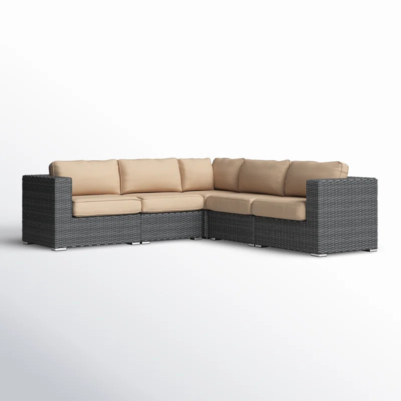 Marine 94'' Wicker Outdoor Patio Sectional | Wayfair North America