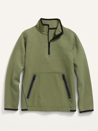Dynamic Fleece Raglan Quarter-Zip Sweatshirt for Boys | Old Navy (US)
