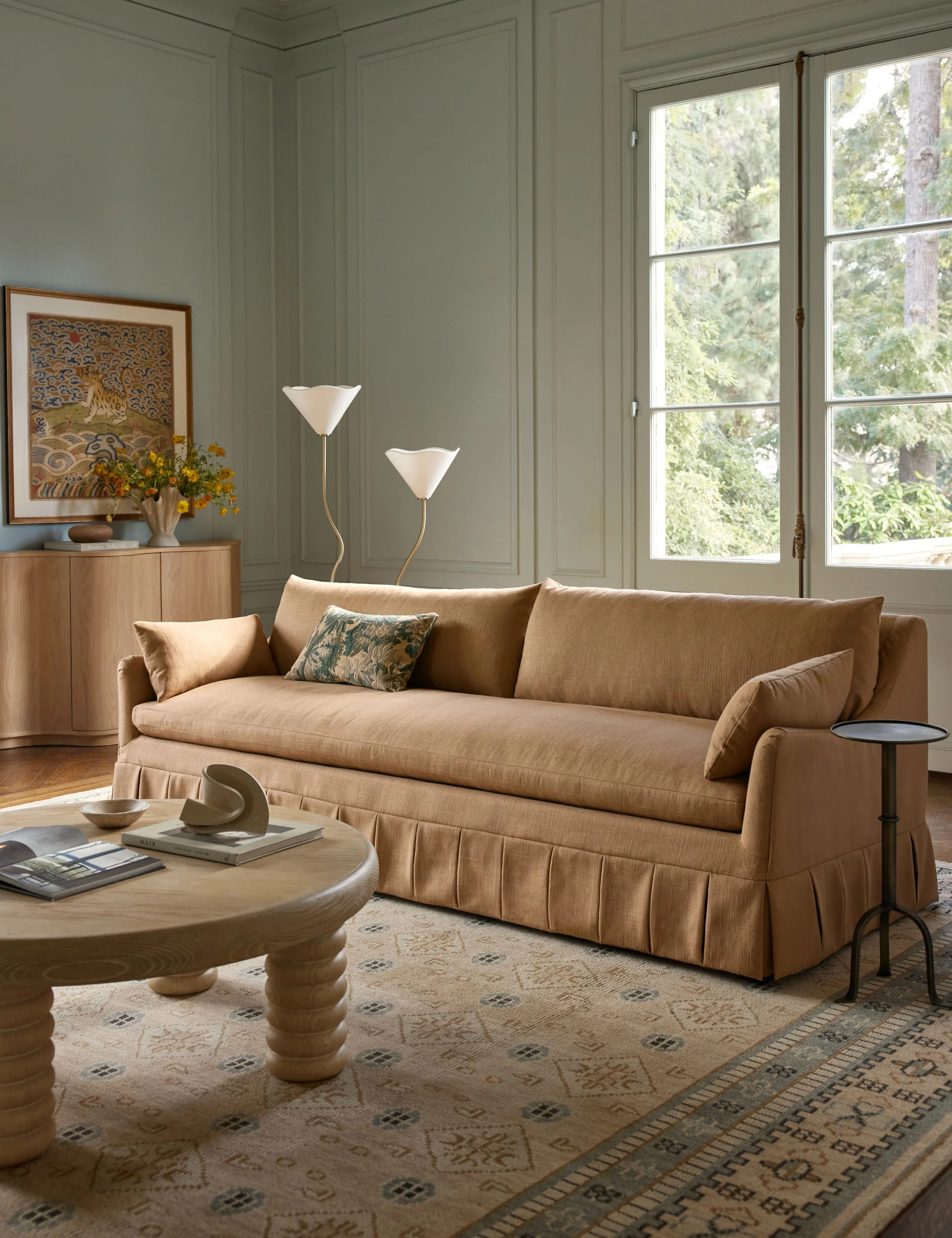 Portola Pleated Sofa | Lulu and Georgia 