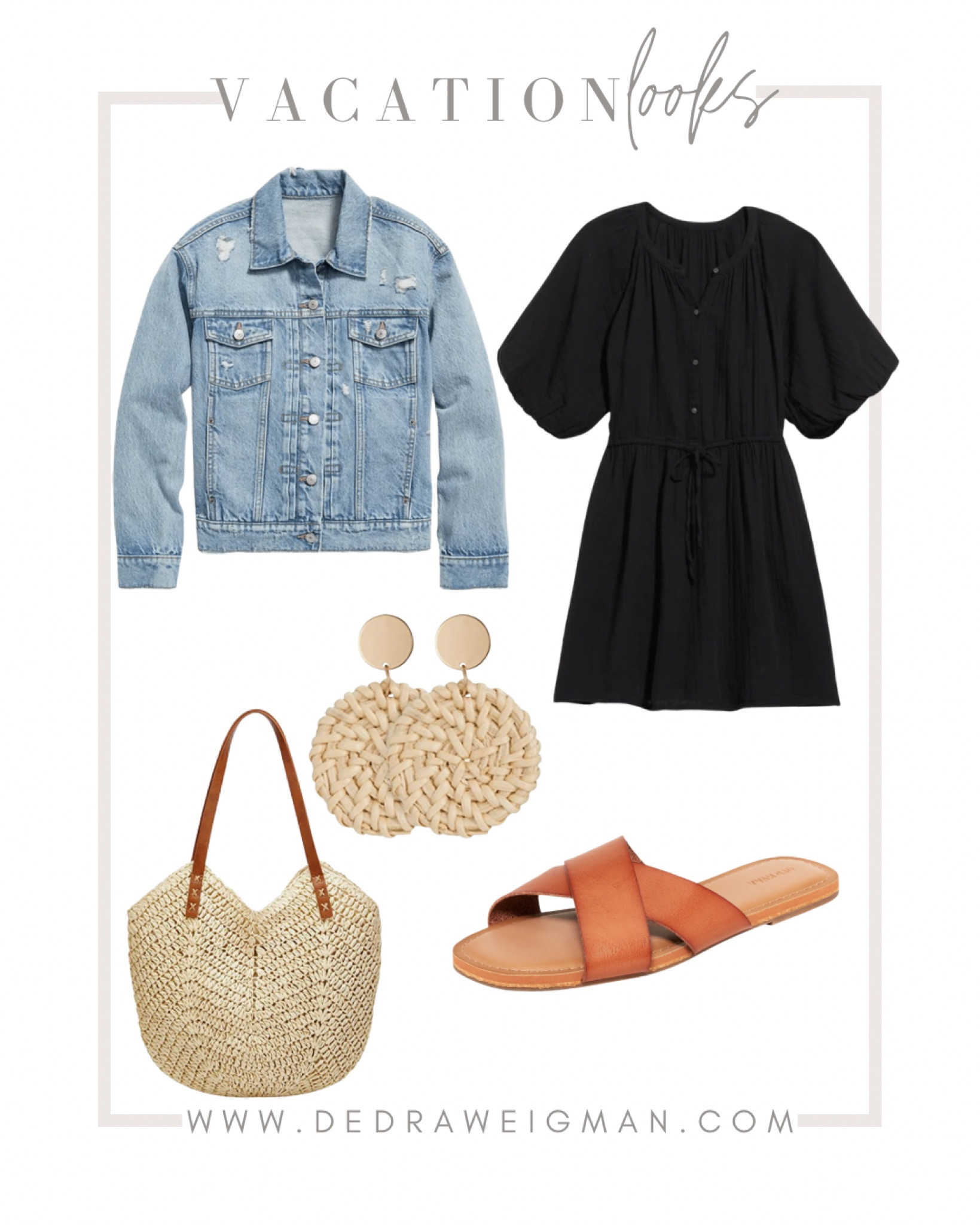Vacation outfit idea! Loving this casual dress paired with sandals and a jean jacket. Perfect for your winter getaway somewhere warm! 

#vacationoutfit #casualdress #vacation 

#LTKtravel #LTKunder100 #LTKFind