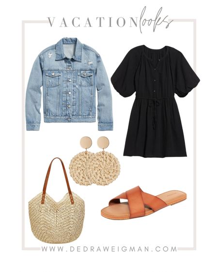 Vacation outfit idea! Loving this casual dress paired with sandals and a jean jacket. Perfect for your winter getaway somewhere warm! 

#vacationoutfit #casualdress #vacation 

#LTKtravel #LTKunder100 #LTKFind