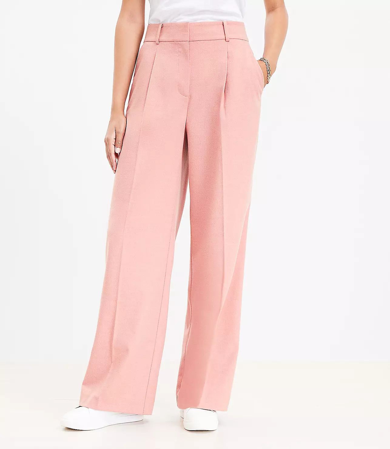 Peyton Trouser Pants in Brushed Flannel | LOFT