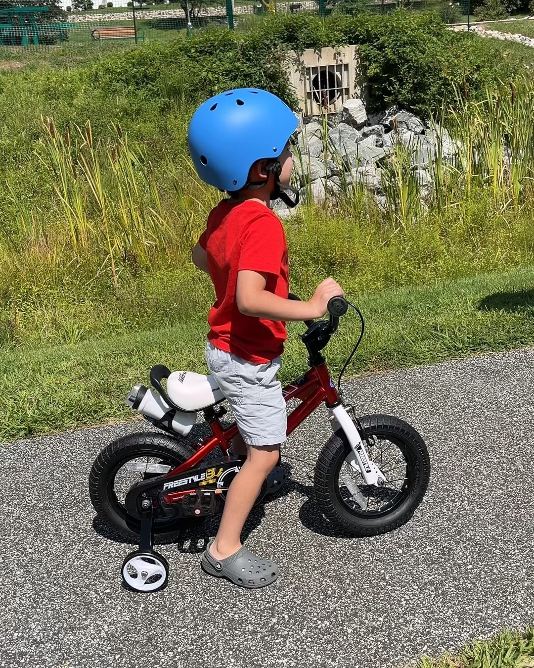 Summer is all about new adventures. Frankie started swimming classes this summer. Another new adventure he is eager to try is learning to ride a new bike.

This red Freestyle Bike with training wheels from @royalbabybikes is the perfect way for a little one to learn how to ride a bike. 

This is a 2 in 1 bike. You have the option to remove the pedals so your child can slide with the bike to practice balance. You can also insert the pedals so your child may learn how to pedal. It has dual brakes (pedal and hand), detachable height-adjustable, extra-wide wheels. It also has training wheels to provide your child the confidence to work on his/her cycling skills. 

I love how sturdy and well-made this bike is. It was so quick and easy to assemble. Took me less than half an hour. This bike is easy to ride, light, comfortable, and perfect for beginners.

#LTKCyberWeek #LTKKids #LTKGiftGuide