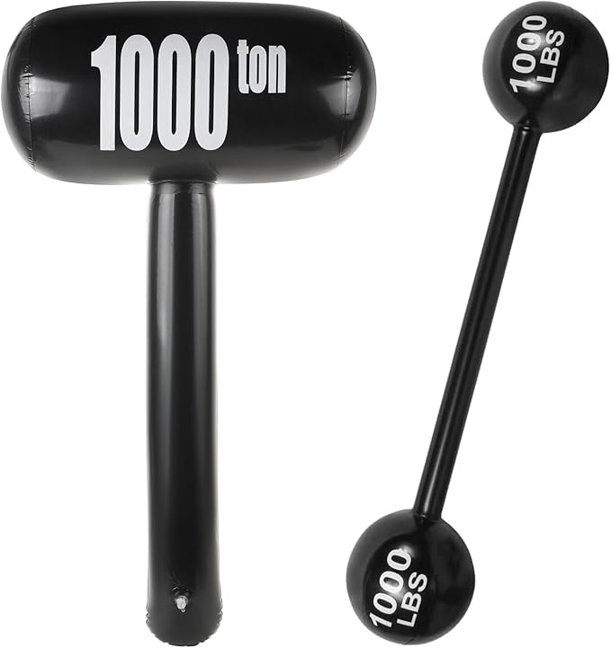 LIYDE Giant Inflatable Dumbbell Barbell Hammer - Carnival Circus Birthday/Halloween Party Decorat... | Amazon (US)