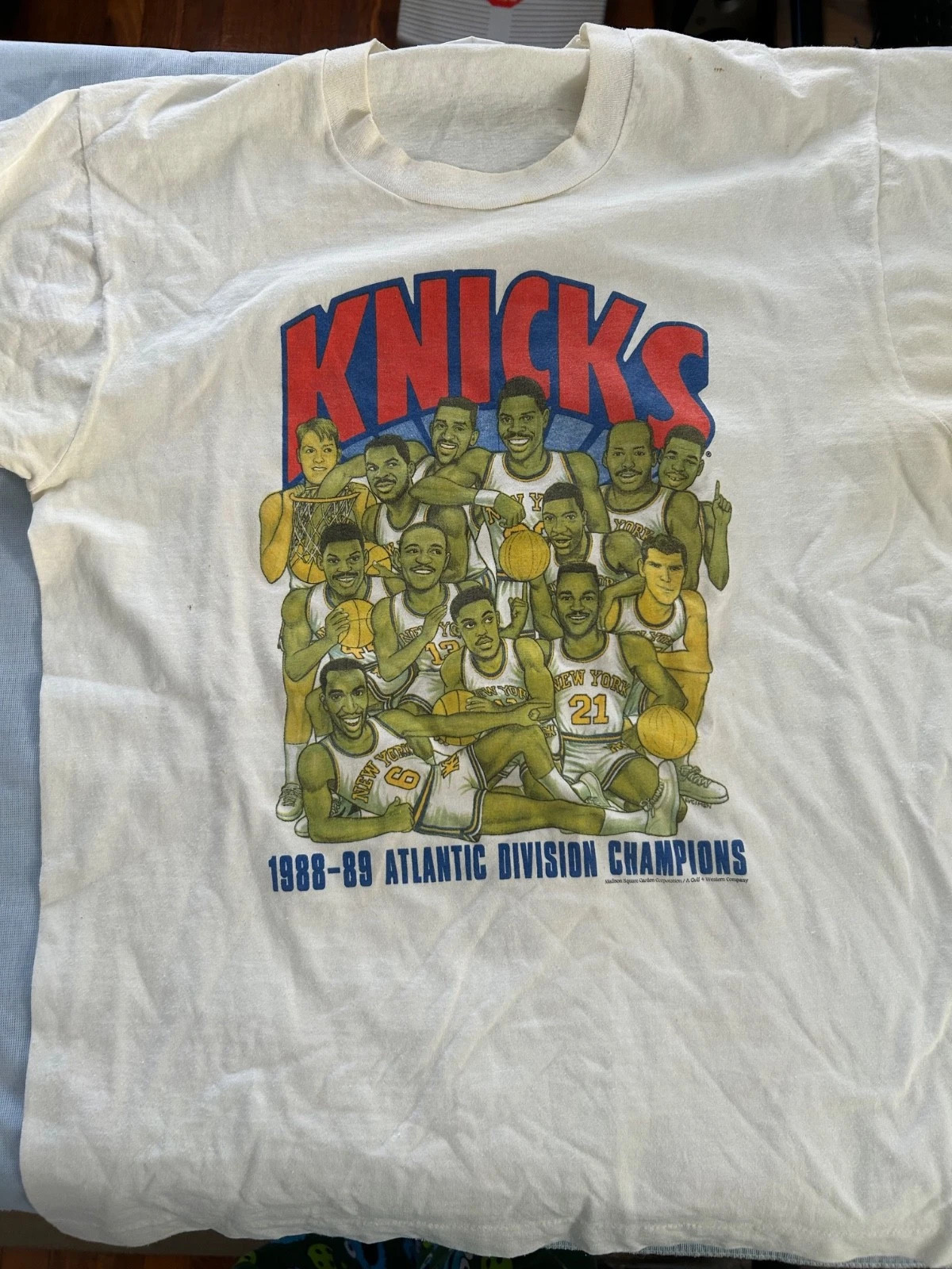 Vintage 80s New York Knicks NBA 88-89 ATLANTIS DIV CHAMPS  PIC  T Shirt  RARE | eBay | eBay US