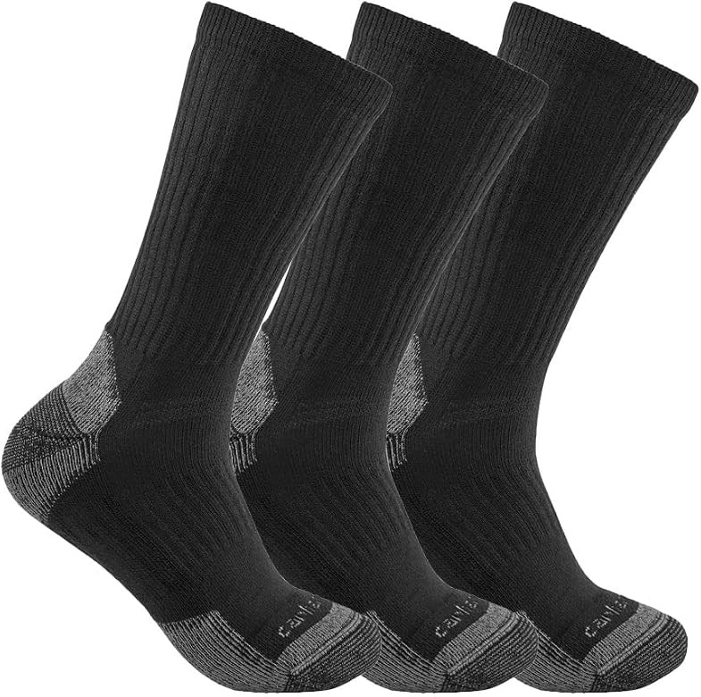 Carhartt Men's SC6203M Lightweight Cotton Blend Crew Sock 3-Pack | Amazon (US)