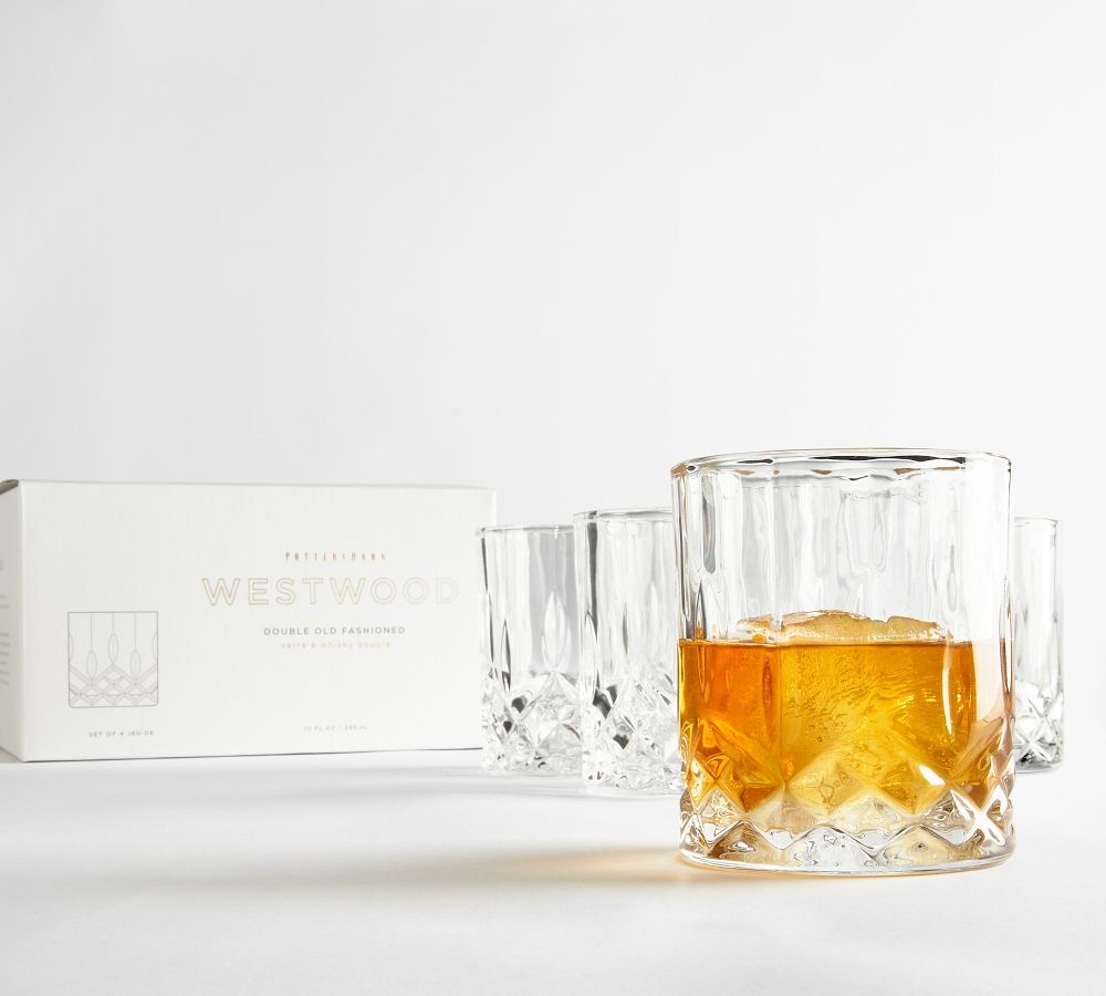 Westwood Double Old Fashioned Glasses, Set of 4 | Pottery Barn (US)