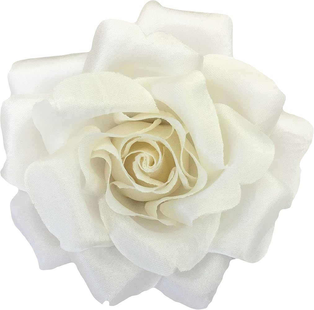 Silk Rose Fabric Flower Pin Brooch - Hand-made in New York's Garment Center (American Made) | Amazon (US)