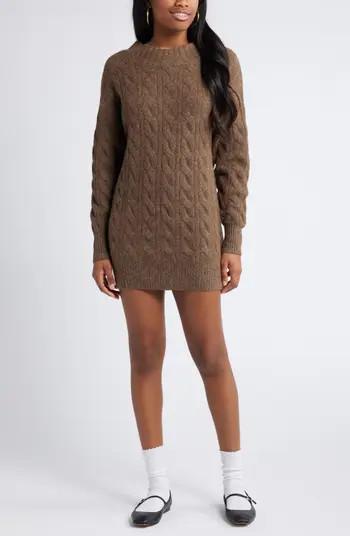 Cable Long Sleeve Sweater Dress | Nordstrom