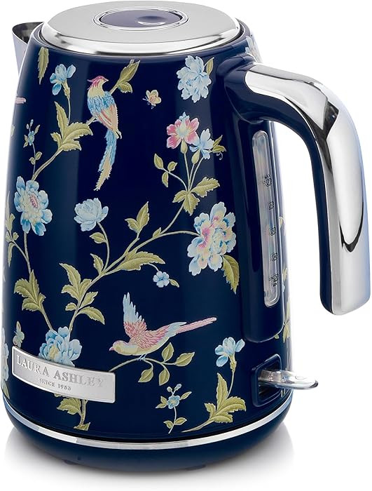 Laura Ashley Stainless Steel Electric Kettle 1.7 Liter - 1500W Rapid Boil Electric Kettles for Bo... | Amazon (US)
