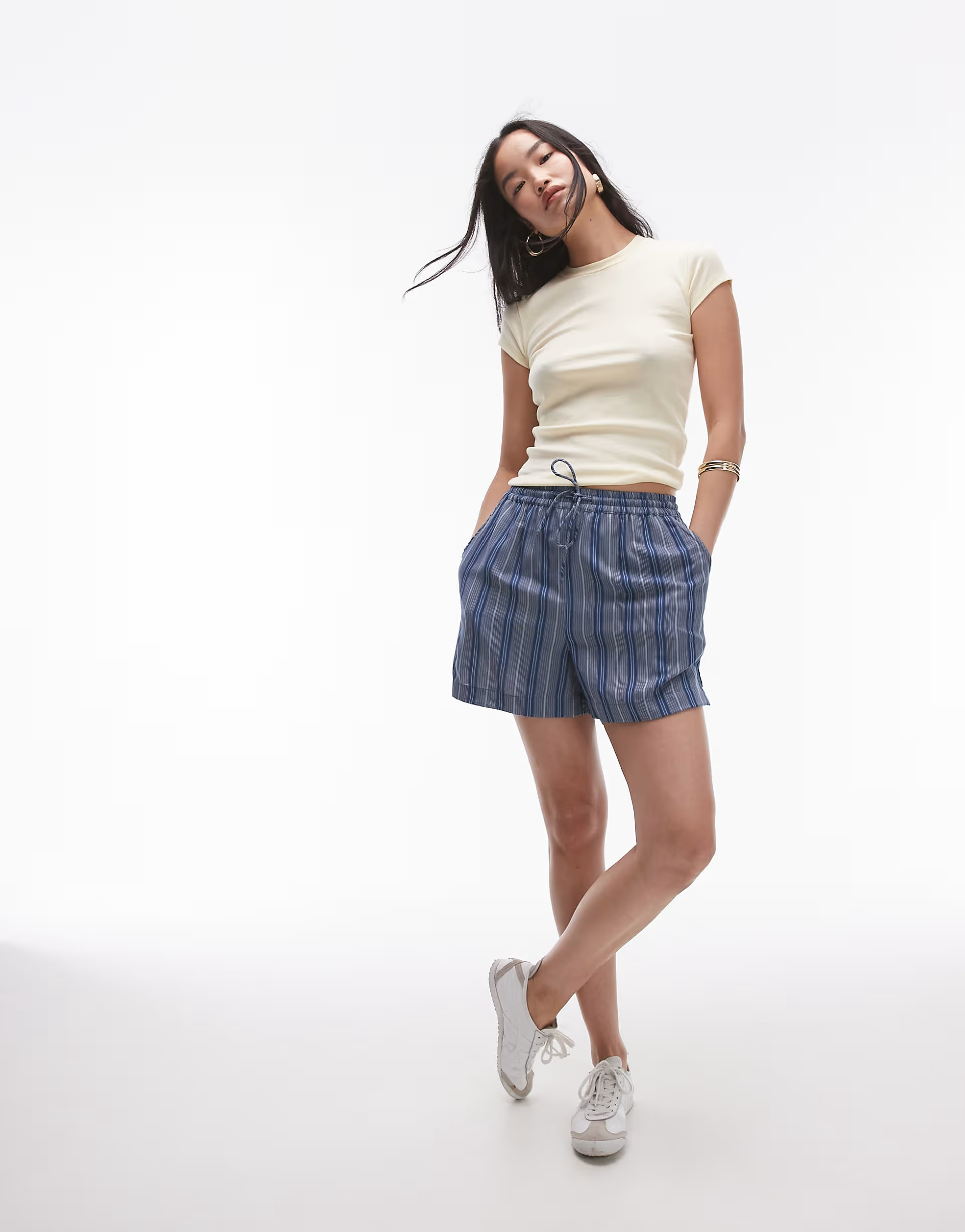 Topshop longline everyday tee in buttermilk | ASOS (Global)