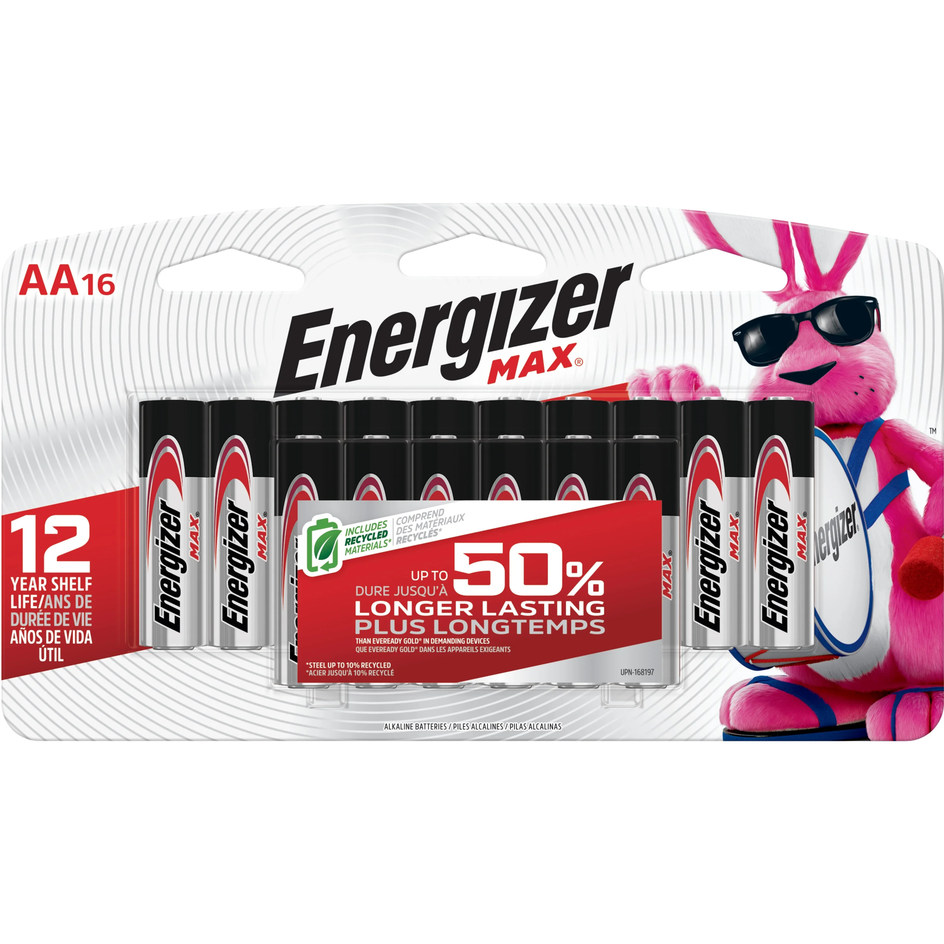 Energizer MAX AA Batteries (16 Pack), Double A Alkaline Batteries | Walmart (US)