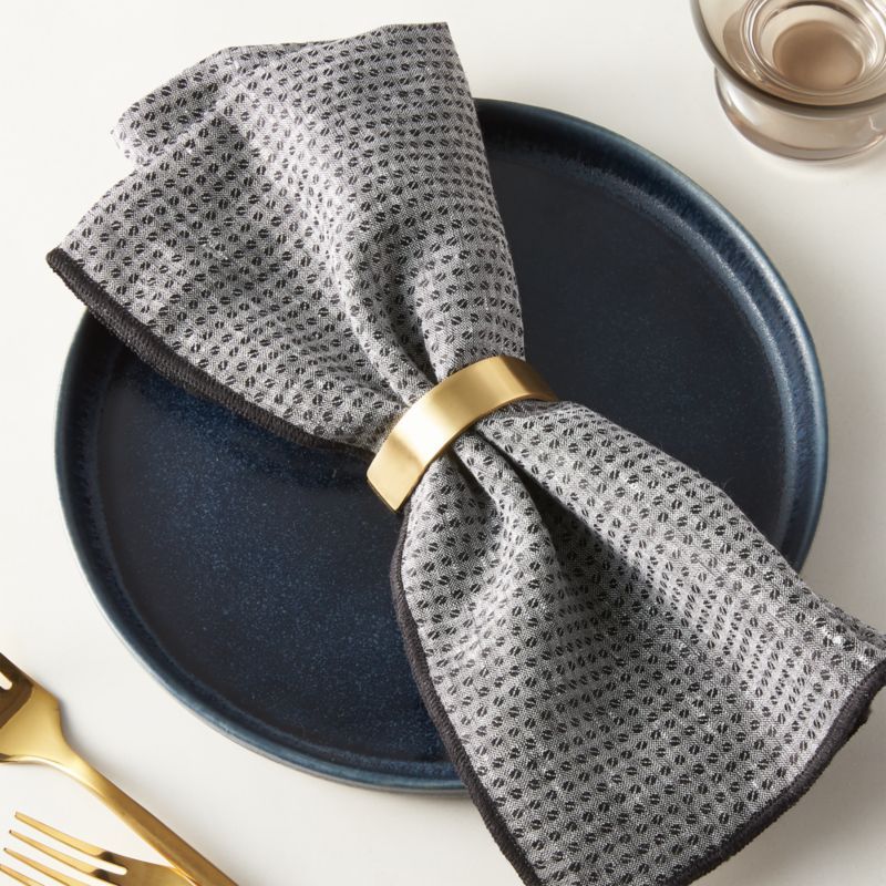 Cuff Brushed Gold Napkin Ring + Reviews | CB2 | CB2
