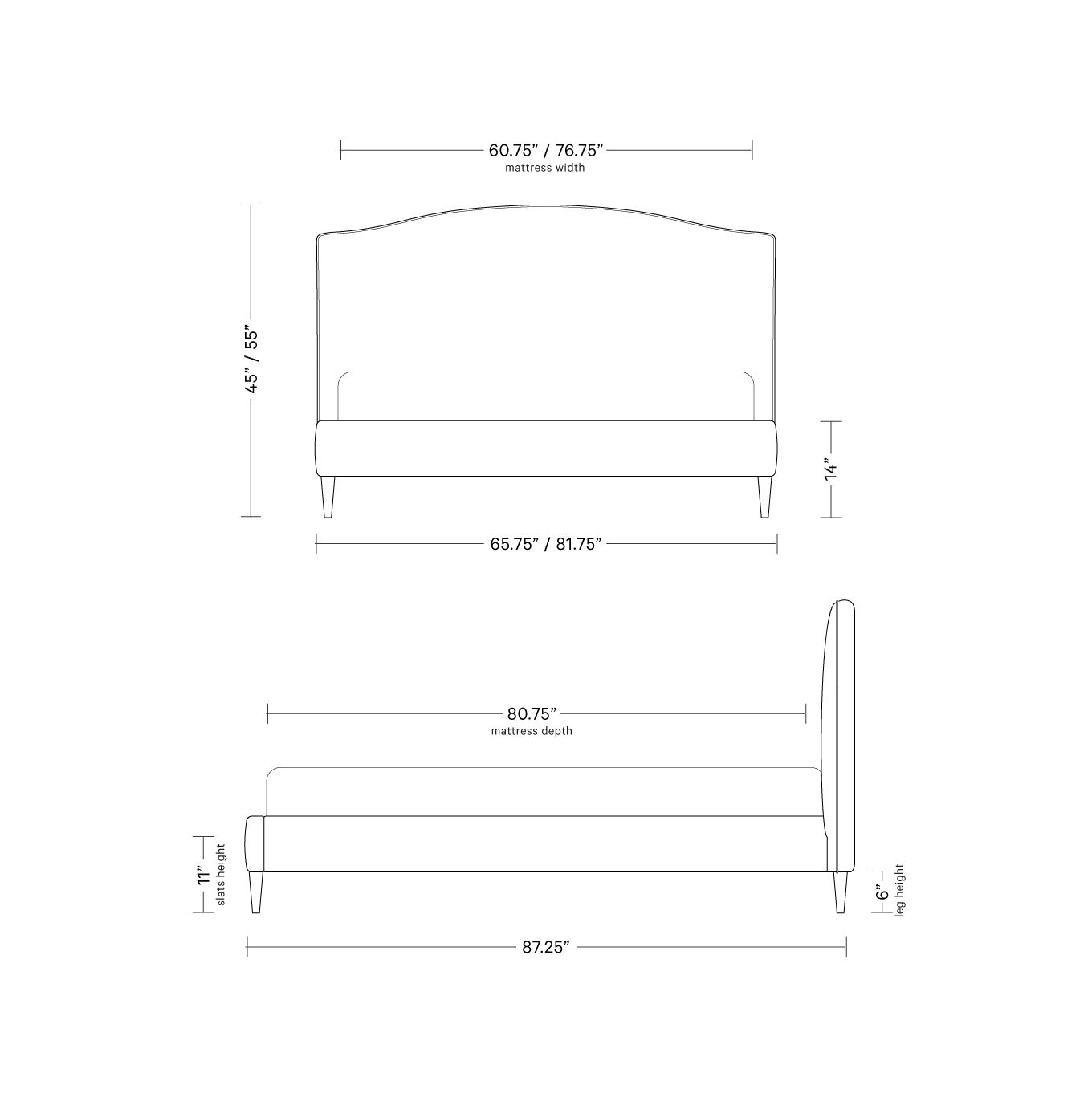 Celia Upholstered Bed with Contrast Piping | Interior Define