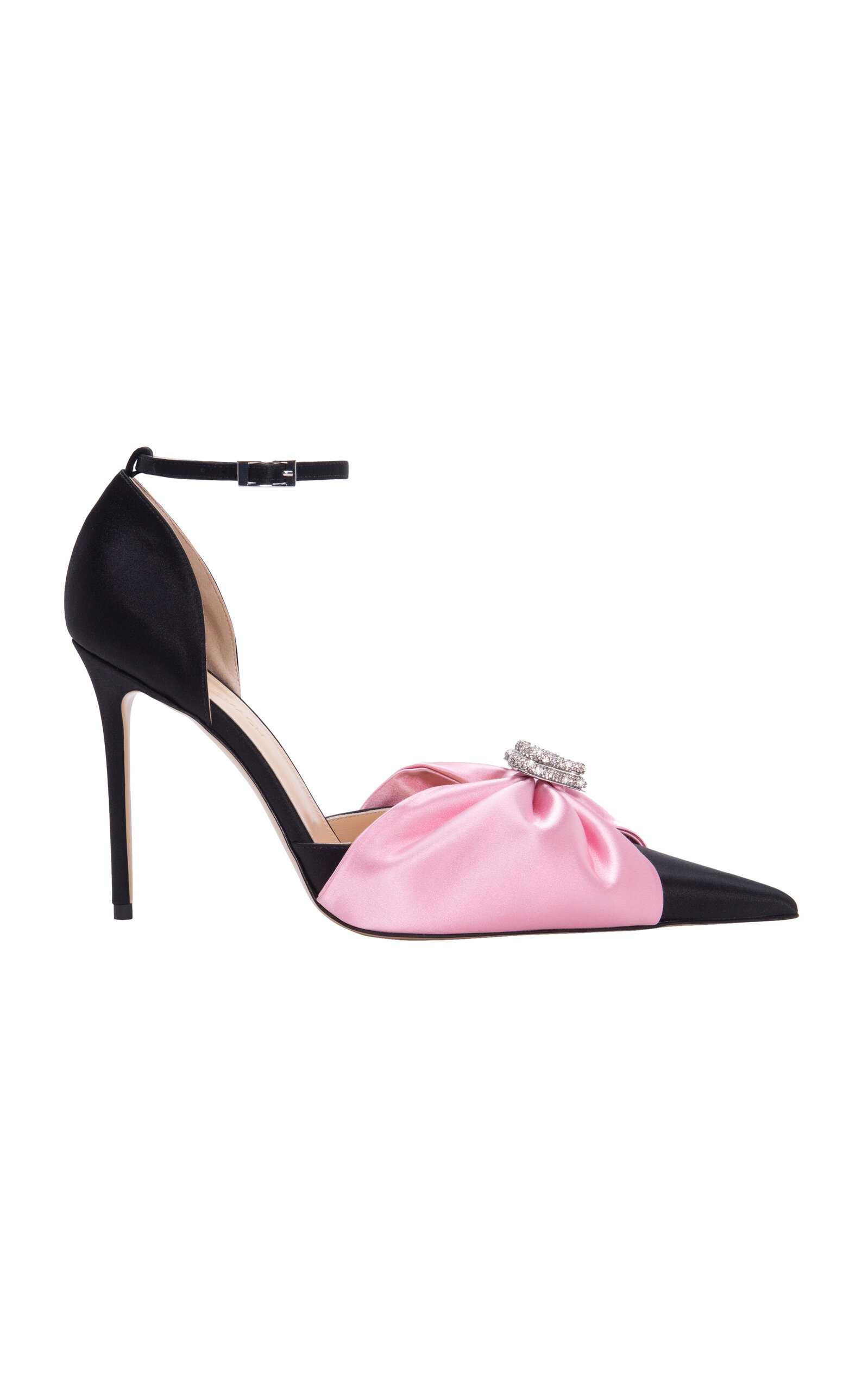 Double Heart Satin Draped Pumps | Moda Operandi (Global)