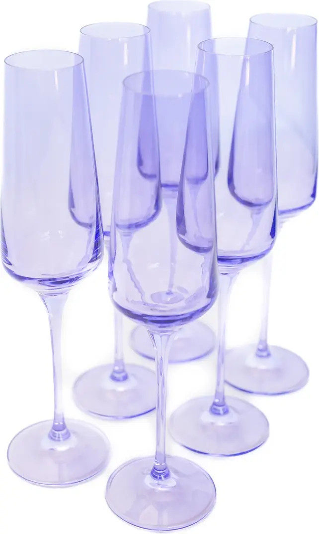 Estelle Colored Glass Set of 6 Champagne Glasses | Nordstrom | Nordstrom