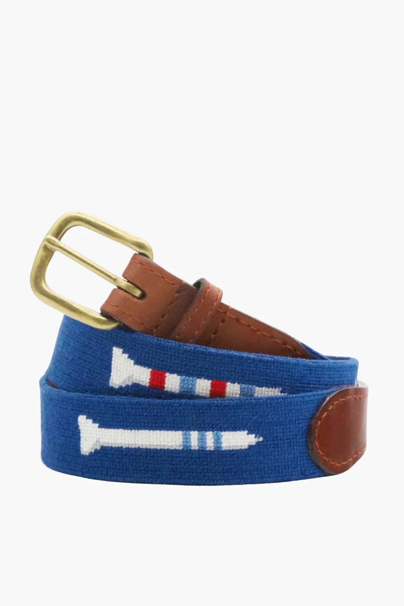 Navy Needlepoint Golf Tees Belt | Tuckernuck (US)