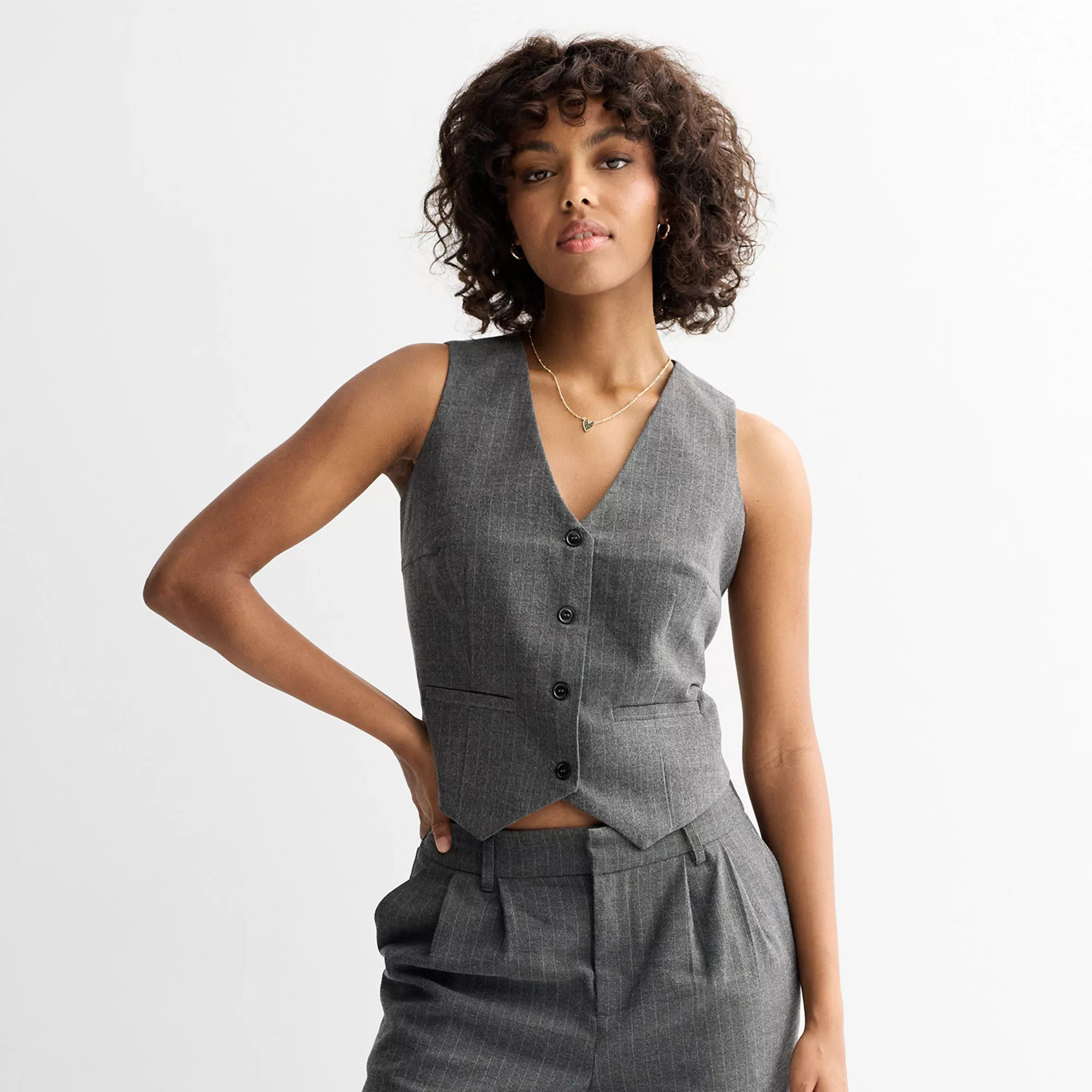 Juniors' SO® Button Front Vest | Kohl's