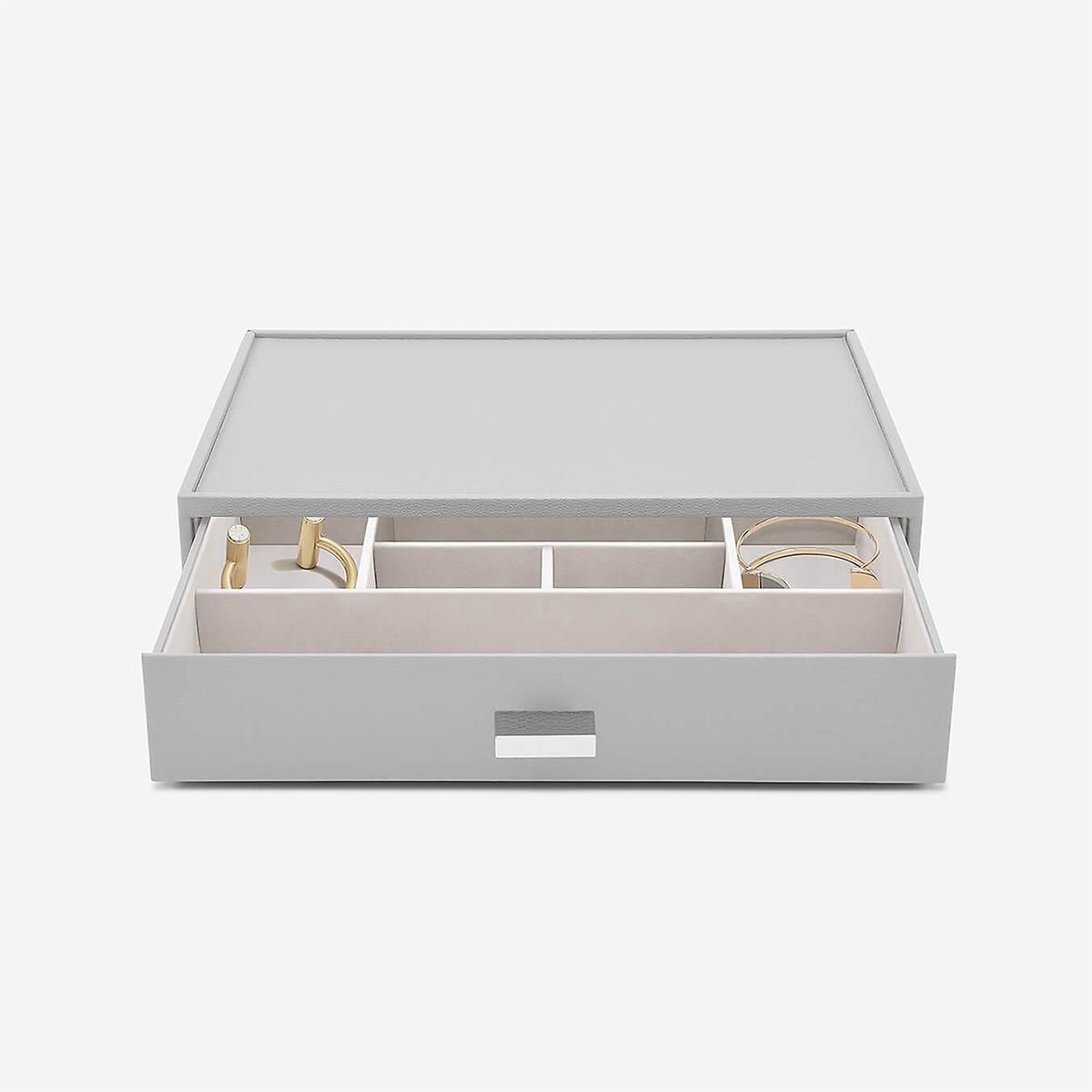 Stackers Pebble Grey Supersize Jewelry Box Collection | The Container Store