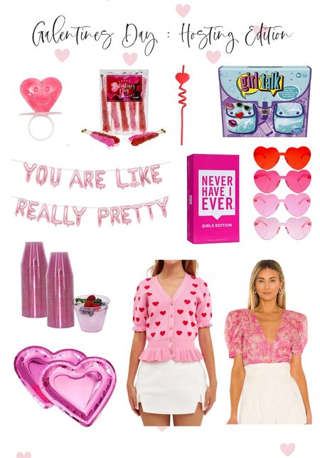 Galentines Day : Hosting Edition. #girlsnight #valentinesdaydecor #galentinesday #ringpop #heartcandy #heartsweater #pinkblouse #heartplates #heartpartygoods #partydecor #valentinesdaydecor #girltalk #amazon

#LTKU #LTKSeasonal #LTKunder50