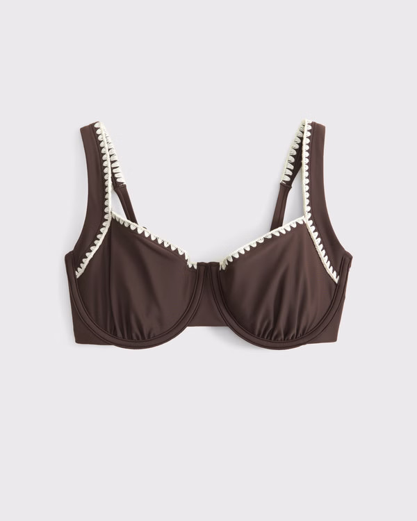 Curve Love Wide Strap Underwire Bikini Top | Abercrombie & Fitch (US)