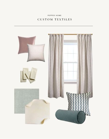 A favorite designer custom textile resource… Pepper Home! Custom pillows, bolsters, curtains, wallpaper, napkins, etc. 

#LTKhome #LTKstyletip