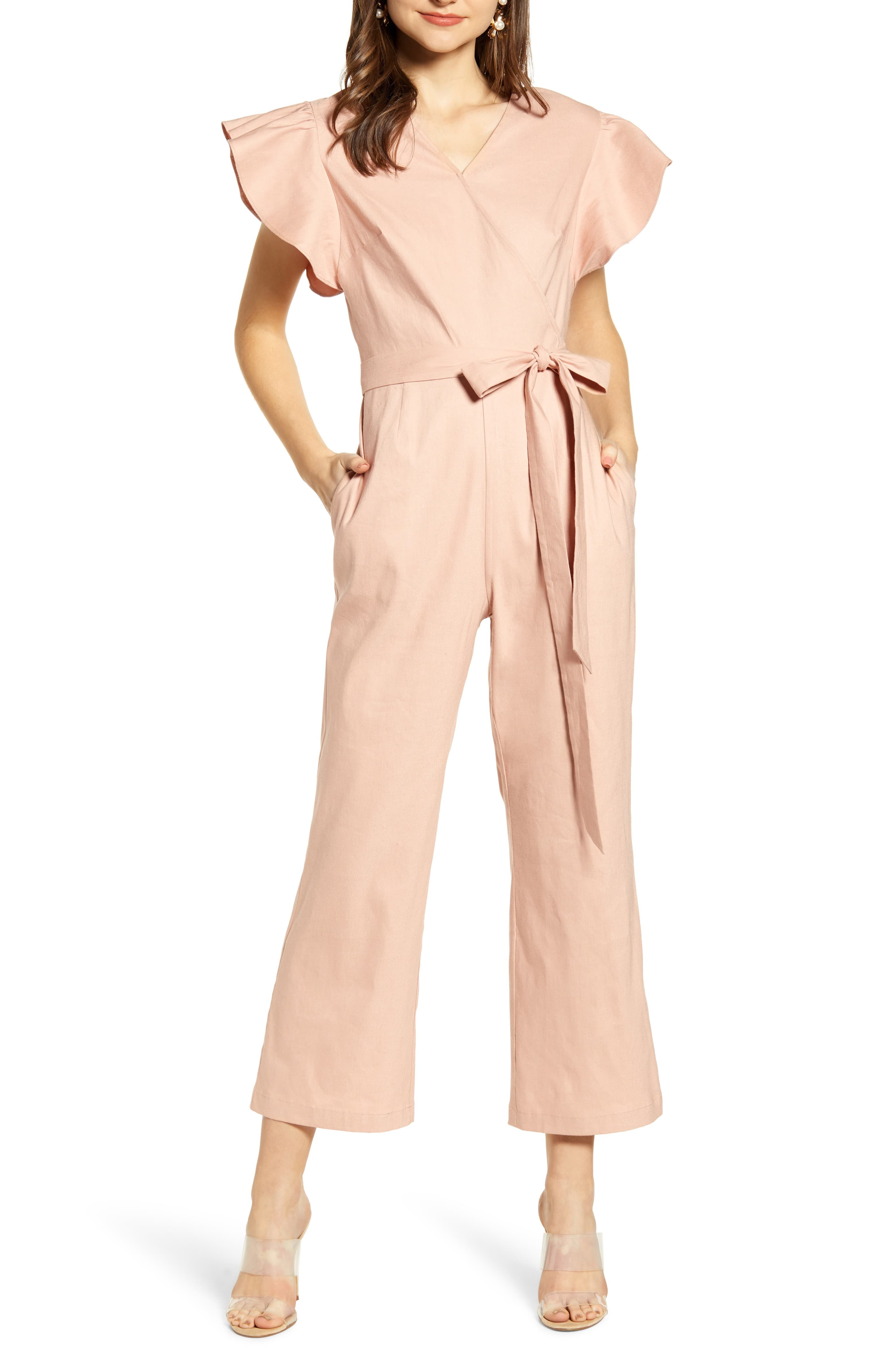 Ruffle Sleeve Jumpsuit | Nordstrom