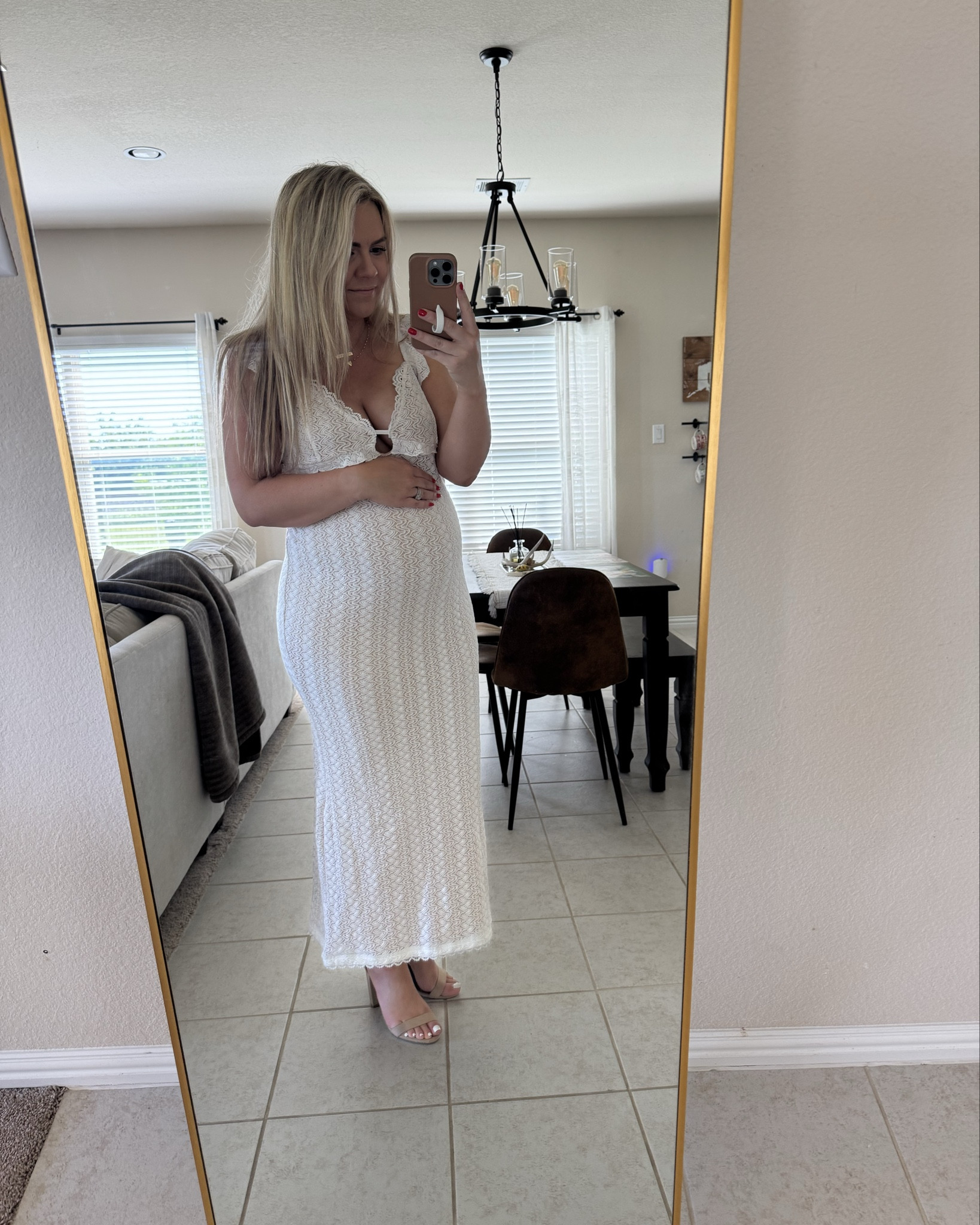 This dress would be so cute for an anniversary, beach vacay, or baby shower 🫶🏼 It feels very well made & has such beautiful details #bump #maternity #maternitystyle #pregnant #pregnancy 

#LTKBump #LTKTravel #LTKParties