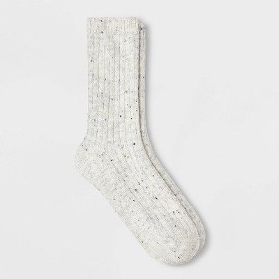 Women's Flecked Ribbed Super Soft Crew Boot Socks - Universal Thread™ | Target